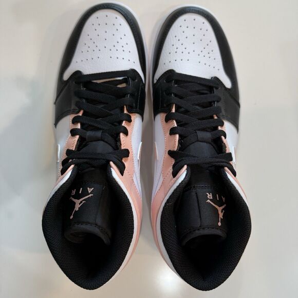 NIB Nike Air Jordan 1 Mid Arctic Orange Black Crimson Tint 554724-133 Mens 9.5 main image 10